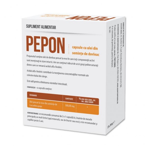 Pepon (ulei dovleac) Parapharm - 30 capsule